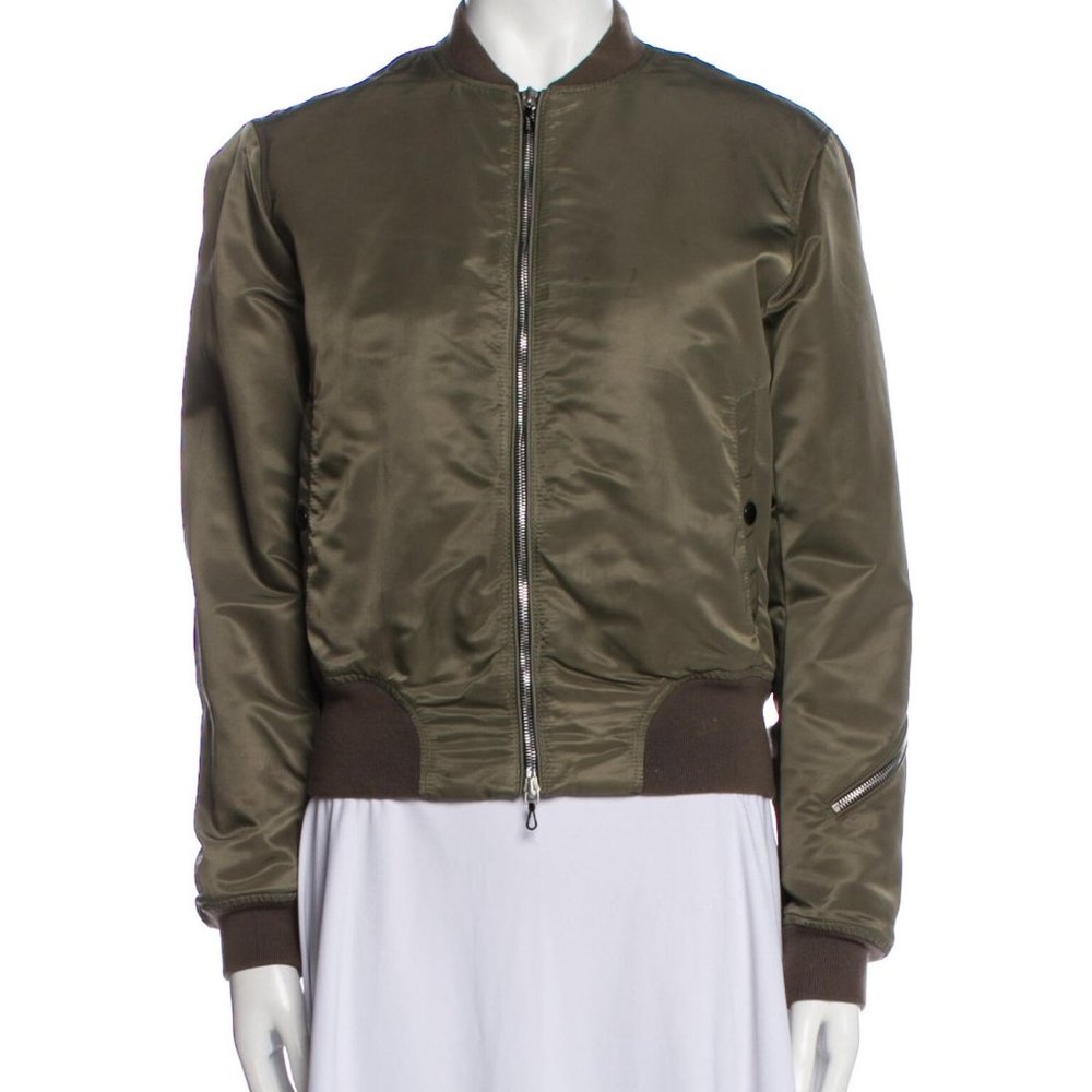 Rag and Bone Olive Bomber Jacket, Size Small